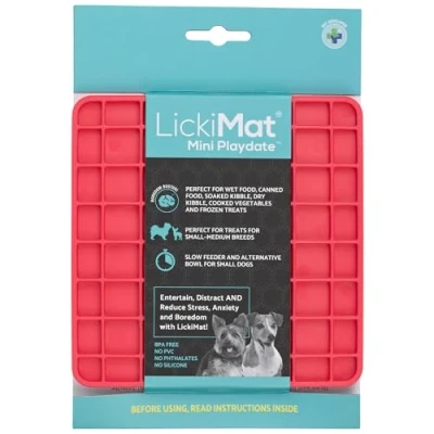 Afbeelding van LickiMat Mini Classics Interactieve voedermat voor honden, slow feeder met modern design, verrijking familiebinding en angstverlichting