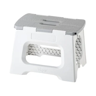 Afbeelding van VIGAR Opstapkruk inklapbaar 23 cm met handgrepen, polypropyleen, grijs, 32 x 26