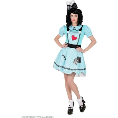 Afbeelding van Widmann Pop Kostuum Schattige Freaky Vrouw Blauw Large Halloween Verkleedkleding