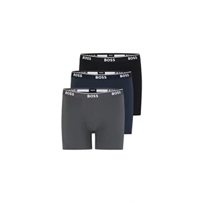 Afbeelding van BOSS Power 3 PACK Boxershort, Heren, Maat: 4XL, Open blue