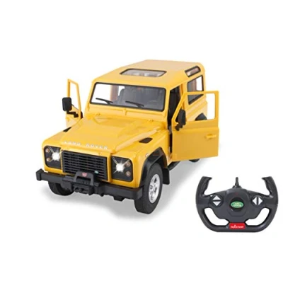 Afbeelding van Jamara Rc Auto Land Rover Defender 29 Cm 1:14 Geel 2 delig
