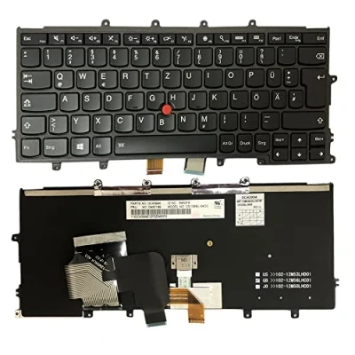 Afbeelding van Gintai Vervangende toets toetsenbord Duits QWERTZ Backlit voor Lenovo ThinkPad X230S, X240, X240S, X250, X260, X270, A275 04X0189 04X0227 0C43994 0C44032 CS13XBL 84D0