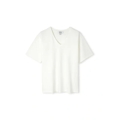 Afbeelding van Ipekyol Relaxed FIT Vneck Tshirt basic, Dames, Maat: Large, White
