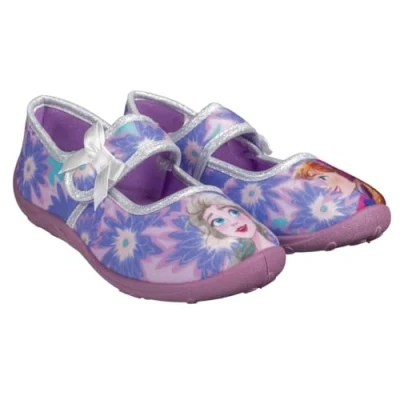 Afbeelding van Leomil Disney Frozen pantoffels voor meisjes, Elsa pantoffels, warme slippers kinderen met Anna en design, ideaal de kleuterschool of thuis, lavendel, 27 EU