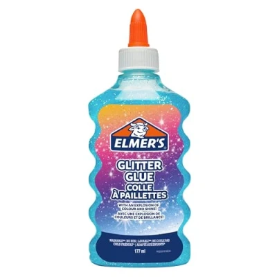 Afbeelding van Elmers glitterlijm, flacon van 177 ml, blauw