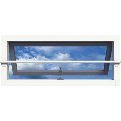 Afbeelding van SecuBar barrierestang raam 990 mm op de dag wit