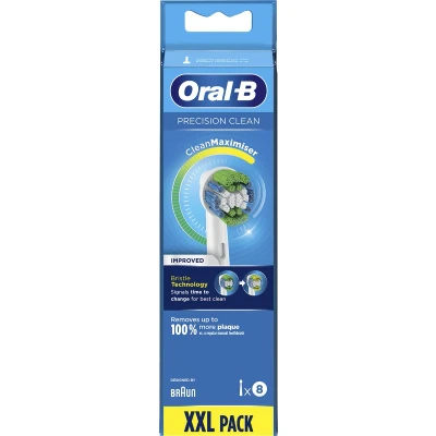 Afbeelding van Oral B Precision Clean Opzetborstel Met CleanMaximiser technologie, Verpakking Van 8 Stuks