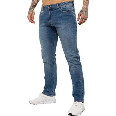 Afbeelding van Kruze Stretchjeans Met Rechte Pijpen Voor Heren Maat 30N