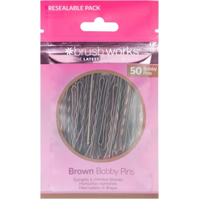 Afbeelding van Brushworks Brown Bobby Pins