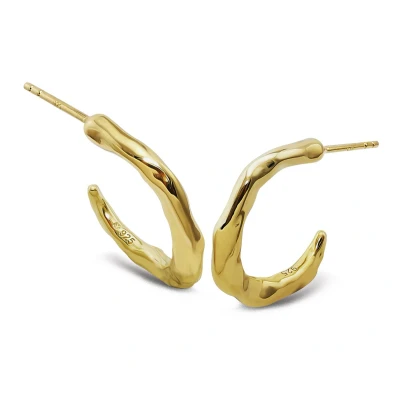 Afbeelding van Jwls4u Earparty Oorstekers Hoops Gold Plated JE044G