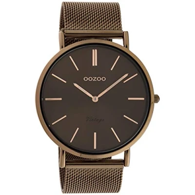 Afbeelding van OOZOO C20016 Horloge Vintage staal bruin 44 mm