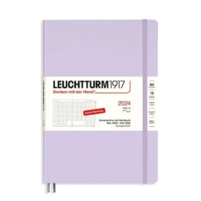 Afbeelding van LEUCHTTURM1917 367562 maandplanner &amp; notitieboek Composition (B5) 2024, 16 maanden, softcover, lila, Duits