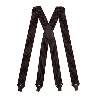 Afbeelding van Olata Heavy Duty X Vorm Bretels met Kunststof Clips 4 cm. Donkergrijs