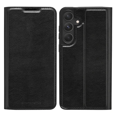 Afbeelding van Samsung Galaxy S24 Hoesje Gerecycled Kunstleder dbramante1928 Bookcase Zwart Telefoonhoesje