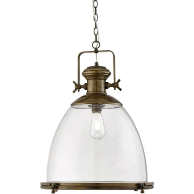 Afbeelding van Searchlight INDUSTRIAL PENDANT LARGE Hanglamp 1 Lichts Bruinbrons