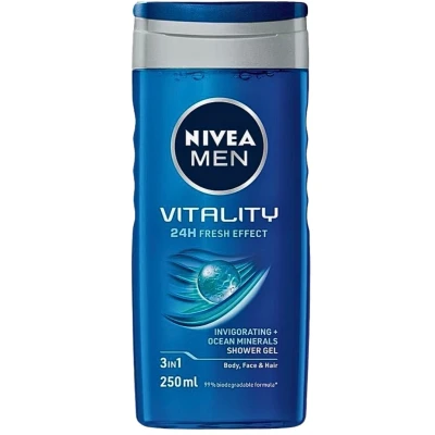 Afbeelding van NIVEA Douchegel Men Vitality Fresh voor lichaam/gezicht/haar 250 ml