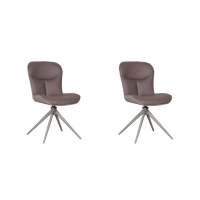 Afbeelding van Label51 Thorben eetkamerstoel microfiber bruin Stof