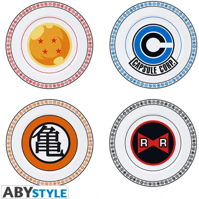 Afbeelding van Dragon Ball Set Of 4 Plates Emblems