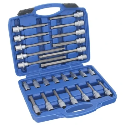 Afbeelding van GEPCO 26 delige bit inzetset binnenvierkant 1/2 inch binnenveeltand voor XZN M5 M16 steeksleutel set