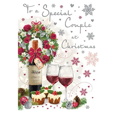 Afbeelding van Piccadilly Greetings Group Ltd Regal Publishing C85136 Kerstkaart Speciaal Paar, grijsbruinroodbeige, 9 x 6 inch