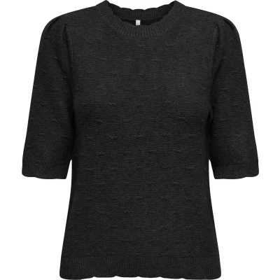 Afbeelding van Only Trui Onlkatia Ss Structure O neck Cc Knt 15350776 Black Dames Maat M