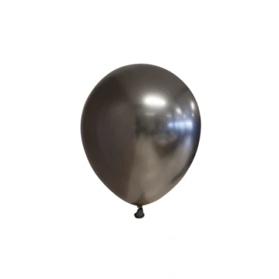 Afbeelding van Grijze ballonnen chroom 13cm 100 stuks