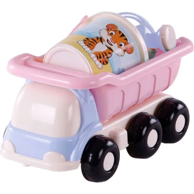 Afbeelding van Cavallino Toys Strand Kiepwagen met Emmerset Roze, 5dlg.