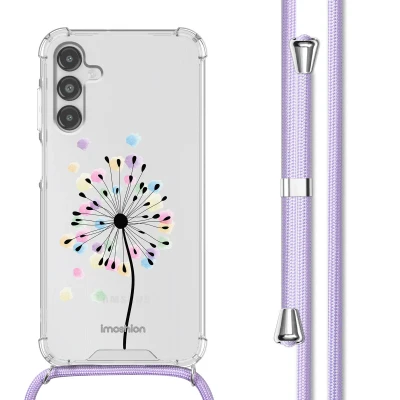 Afbeelding van Samsung Galaxy A14 (4G) Hoesje Kunststof iMoshion Softcase/Koordhoesje/Backcover Sandstone Dandelion Telefoonhoesje