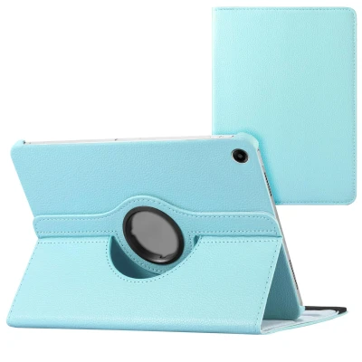 Afbeelding van imoshion Tablethoes geschikt voor Samsung Galaxy Tab A9 Plus 360 draaibare klaphoes lichtblauw