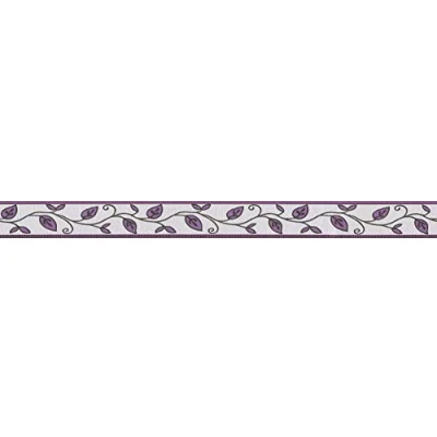 Afbeelding van MODERNE BLOEMEN BEHANGRAND Zelfklevend creme zwart lila A.S. Création Only Borders 11