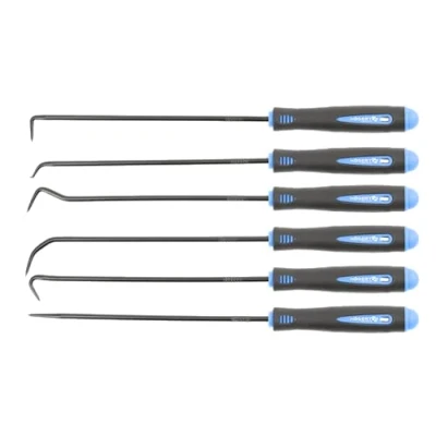 Afbeelding van Högert Technik Set met lange haken 6 dlg. koolstofstaal, prestaties, duurzaamheid, diverse toepassingen, montagewerkzaamheden, onderhoudswerkzaamheden