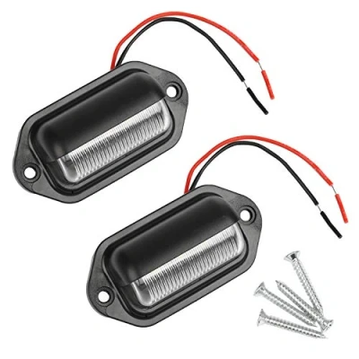 Afbeelding van THIEVEL Led kentekenplaatverlichting, 6 SMD leds, kentekenplaatverlichting voor 12 V / 24 auto, aanhanger, vrachtwagen, caravan, 2 stuks
