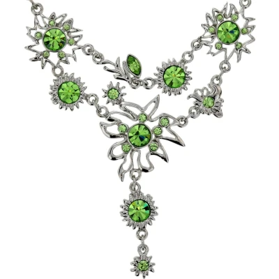 Afbeelding van Behave Korte ketting met hanger en groene stenen