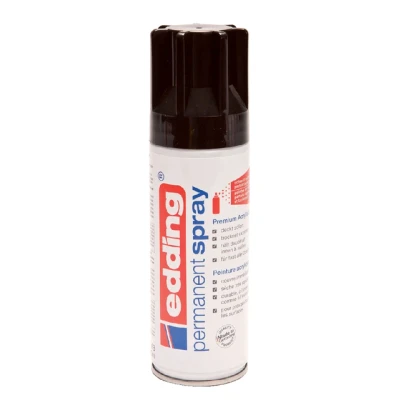 Afbeelding van Verfspuitbus edding 5200 permanent spray glossy diepzwart
