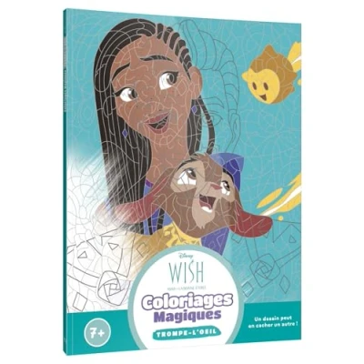 Afbeelding van WISH, ASHA ET LA BONNE ÉTOILE Coloriages Magiques Trompe l&#039;oeil (7+) Disney
