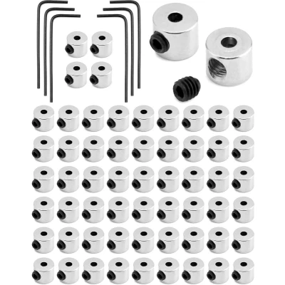 Afbeelding van Inovra 60 stuks Pin Keeper Back Lapel Clasps met sleutel voor sieraden broches naam tags (6mm x 5mm)