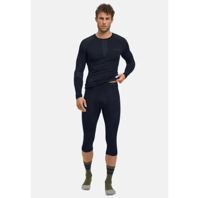 Afbeelding van FALKE Heren baselayer broek Warm 3/4 M TI Functioneel materiaal Sneldrogend 1 stuk, Zwart (Black 3000) nieuw milieuvriendelijk,