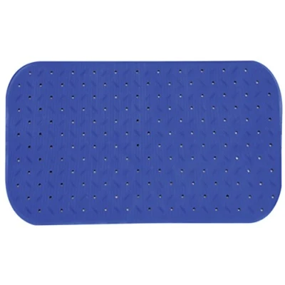 Afbeelding van MSV Douche/bad anti slip mat badkamer rubber blauw 36 x 65 cm Badmatjes