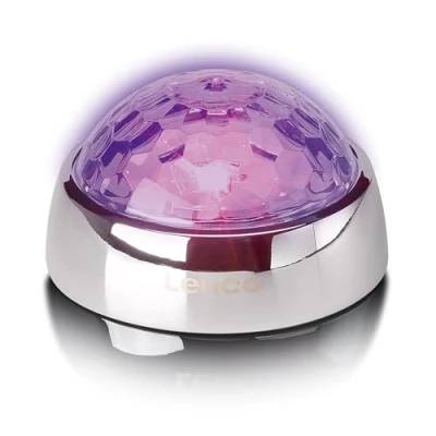Afbeelding van Lenco TTA 080SI Platengewicht, steungewicht, platenspeler stabilisator met RGB lichteffecten, 250 g, discobaleffect, zilver