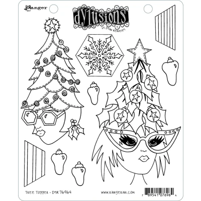 Afbeelding van Ranger Dylusions Cling Stamp Set Tree Topper DYR76964 Dyan Reaveley (07 21)