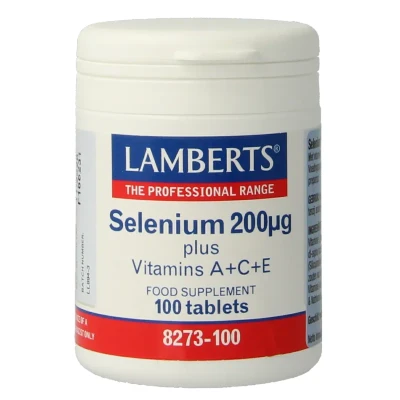 Afbeelding van Lamberts Selenium 200mcg met Vitamine A C E, 100 tabletten