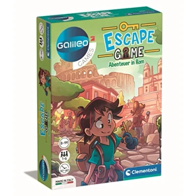 Afbeelding van Clementoni 59271 Escape Game avontuur in Rome, gezelschapsspel om te puzzelen en raadselen, incl. instructiekaarten rekwisieten, familiespel vanaf 8 jaar