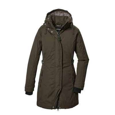 Afbeelding van G.I.G.A. DX dames Functionele waterdichte parka met afritsbare capuchon GW 70 WMN PRK, olive brown, 46, 41863 000