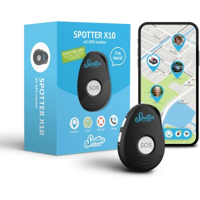 Afbeelding van Spotter X10 4G GPS tracker Méést nauwkeurige App in 5 talen voor Kinderen, Ouderen, Spullen Zonder abonnement Waterdicht Werkt Europa, optie wereldwijd Inclusief simkaart Nederlandse klantenservice 40.000 users