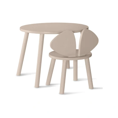 Afbeelding van Nofred Mouse kinderstoel + kindertafel set beige