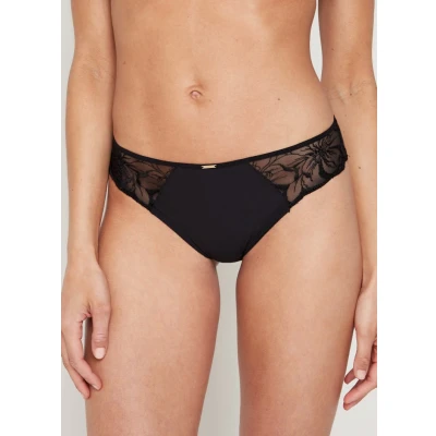 Afbeelding van Chantelle dames Fleurs slip met borduring in de kleur Zwart, maat: 38
