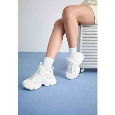 Afbeelding van Buffalo Binary Sneakers laag, Dames, Maat: 38, White Imitatieleer/ textiel