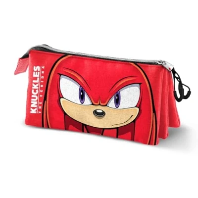 Afbeelding van Sonic The Hedgehog SEGA Drievoudig pennenetui, etui, eenheidsmaat, Rode Knuckles, Eén maat, pennenetui