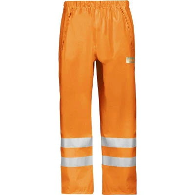 Afbeelding van SNICKERS 8243 PU Hi Vis regenbroek hoge zichtbaarheid (oranje) 82435500005
