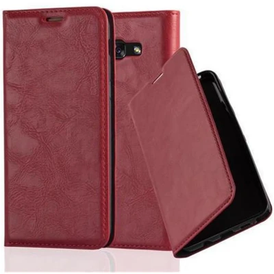 Afbeelding van Cadorabo Hoesje geschikt voor Samsung Galaxy A5 2017 in APPEL ROOD Beschermhoes met magnetische sluiting, standfunctie en kaartvakje Book Case Cover Etui